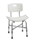 Bariatric Heavy Duty Bathroom Bench With Back Rest No Slip Shower Chair Gray Built To Last Safe For Seniors And Disabled Bathrooms
