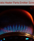 OEM Stainless Steel Mesh Guard Panel For NCZH Round-Top Patio Heaters showing vibrant heat emission
