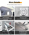Hustle Ready Mobile Catering Trailer With Full Cooking Line And Spacious Serve Window Built For Wedding Receptions Corporate Functions And Bustling Street Markets close-up of sales window, charging port, and brake system components