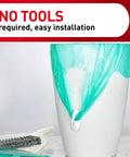 Damage Free Hanging Variety Pack with no tools needed for installation, showcasing hook on white wall with teal bag