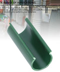 Single heavy duty PVC clamp from 32 pack greenhouse clamp set, 2.4 inches long, suitable for securing covers and arches.