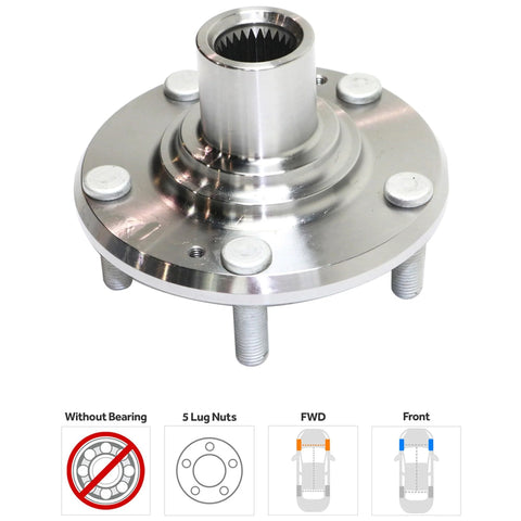 Front Wheel Hub Bearing Assembly Replacement For Hyundai Elantra 2007 To 2012 And Kia Forte Forte Koup 2010 To 2013 displayed front view