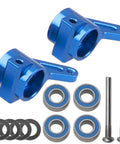 Aluminum Front Steering Knuckles Carrier Blocks for 1 To 10 Slash 2WD Rustler Stampede Bandit RC Car Upgrade with preinstalled bearings
