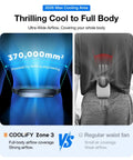 Ultra Light Waist Belt Fan for Full Body Cooling, Hands Free Portable Cooler, COOLiFY Zone 3 in comparison with regular fan