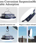 Rechargeable Camping Lantern With 13200 MAh Battery And 4500 Lumens 45W USB LED Light features magnetic base and hanging hook on display.