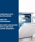 Dishwasher with open door displaying Dishwasher User Interface Replacement WD21X23462 Control Panel With Cycle Settings Display