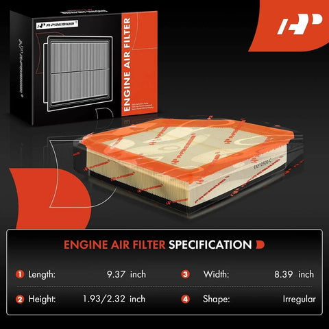 Volvo Engine Air Filter Fit S60 S80 V60 V70 XC60 XC70 2008 Through 2016 3.0L 3.2L Replace 30745344 product dimensions and packaging