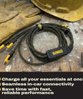 100W USB C To USB C Splitter Cable No Fuss 3 Devices Charging At Once 1 To 3 Output Kevlar Reinforced 6 Ft on workbench