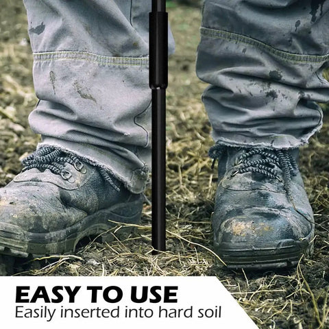 64 Inch Adjustable Metal Ground Soil Probe Rod With T Handle Pro Grade for septic tank locating and soil sampling.