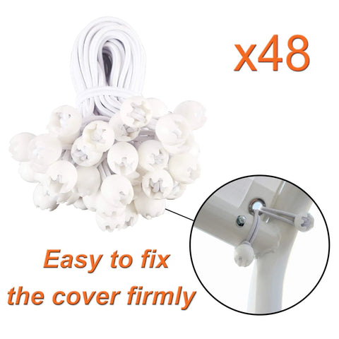 Bundle of 48 ball bungee cords for Heavy Duty Tarp 10x20 Ft Tarpaulin With 48 Ball Bungee Cords Waterproof Tear Resistant Cover