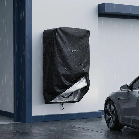Heavy Duty Outdoor EV Charger Post Cover With Kickass Waterproof And Dustproof Shell For Secure Universal Fit And All Season Protection That Just Goes The Distance On Your Electric Car in rain.