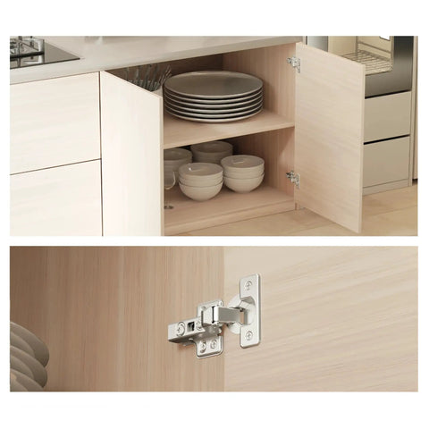 Top Shelf 40 Pack Frameless Soft Close Cabinet Hinges European Inset 35mm Cup Hidden Hinge With Clip On Plate For Quick Kitchen Bath Remodel Heavy Duty Four Hole Mounting Plates