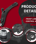 Check Out This Solid Frenzybro 4pcs Front Control Arms Kit with Ball Joints for Subaru Forester Years 2009 Through 2013 To Fix Your Alignment And Get Rid Of Bad Noises. front lower control arm with ball joint, black metal