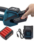 Heavy Duty Electric Strapping Gun Featuring Dual 4000mAh Batteries and 14.4V battery for efficient strapping operations.