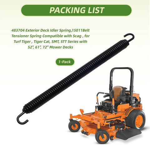 Exterior Deck Idler Spring Replacement Built For Belt Tensioner On Turf Tiger And Tiger Cat Mowers 52 Inch 61 Inch 72 Inch Decks SMT
