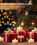 24 Pack Flameless LED Tea Lights Battery Operated Warm White Flickering Mini Candles For Christmas Decor with gifts