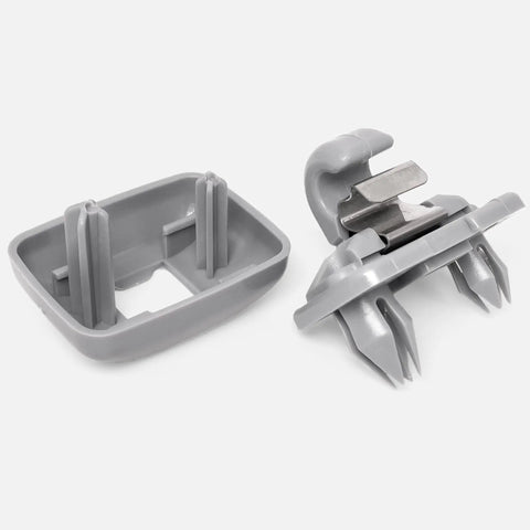 2 Pack Sun Visor Clips For Audi A1 A3 A4 A5 Q3 Q5 TT Gray Sunscreen Holder Hooks Replaces 8U0857562A 8E0857562 Durable Easy Install No Tools Needed For Quick Sun Shield Clip Replacement In Clean Gray Finish