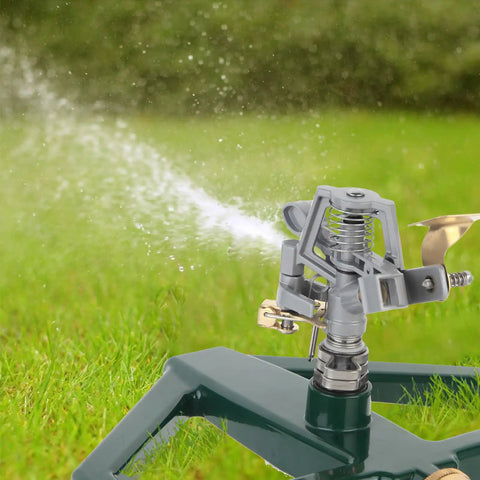Heavy Duty Zinc Alloy Pulsating Impact Sprinkler For Yard And Lawn With Metal Base Adjustable Sprinkler Head in garden