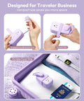 Purple Travel Power Strip With Four Outlets And Three USB Ports Including USB C Four Foot Wrapped Extension Cord Flat Plug Cruise Ready And Hotel Room Essentials For Easy Packing