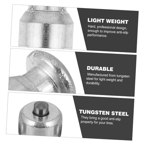 Close-up of 200 Piece Winter Tire Studs Heavy Duty Skid Screws with tungsten steel design for anti-slip performance.