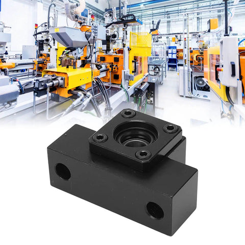 Ball Screw End Support Bearing Block Set For SFU1604 SFU1605 SFU1610 Ballscrew And Carbon Steel C7 Precision Mount in industrial setting.