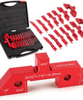 14 Pc Aluminum Setup Blocks for Woodworking, Pro Grade Precision Router and Table Saw Setup Bars with Storage Case