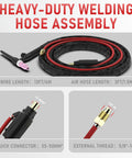 Lift TIG Torch WP-17V 150 Amp 13 Ft Air Cooled TIG Welding Torch hose with quick connector and gas fitting