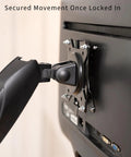 Hassle Free Quick Release VESA Mount Adapter Bracket Kit With Removable Plate For LCD Monitors And TV Screens showing secured connection.