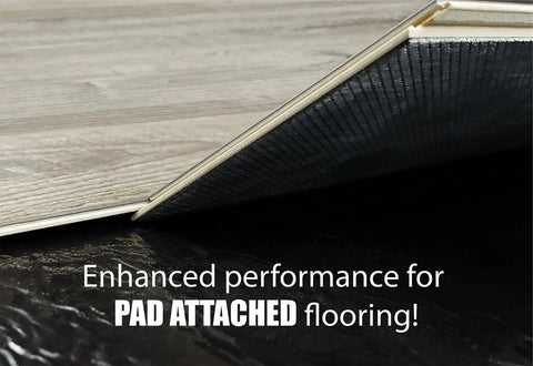 360 Sq Ft Flooring Underlayment For Luxury Vinyl Plank And Laminate showing edge detail for pad attached flooring performance.