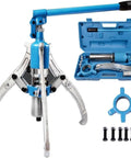 Heavy Duty 3 In 1 Hydraulic Puller Tool Max 20 Ton Adjustable Jaws Crankshaft Pulley Steering Wheel Hub Bearing Separator Fixes Garage Jobs Easy Saving Time Repairs With This Badass Works Like Magic No Struggle Top Rated Choice blue steel hydraulic puller with jaws and case