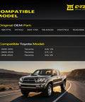 Heavy Duty Rear Parking Brake Hardware Kit For Toyota Tacoma 2005 To 2023 Fits All Engines With Rust Proof Steel Parts And 18k1776 Replacement Specs To Get Your Truck Back In Top Gun Shape. Compatible Tacoma models and OEM numbers shown.