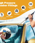 8-pack stainless steel NPT 1/4 inch pressure washer quick-connect fittings set (internal threads), 5000 PSI