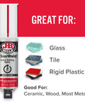ClearWeld 5 Minute Set Epoxy Syringe, 25 ml, 1:1 Mix, Fast Bond For Metal, Tile, Plastics, Ceramic, Glass And Wood, Great For Glass