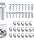 20 Piece M8 Body Bolts And U Nuts Kit With Manganese Steel U Clips For Bumper And Fender Liner Push Pull Fasteners Engine Bay Retainers Replacement Hardware For Most Cars, zinc-plated bolts and U-nuts