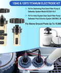 Replacement Titanium Electrode And ECO Electrodes Kit For Saltwater Pool Chlorine Systems with Krystal Clear Sand Pumps