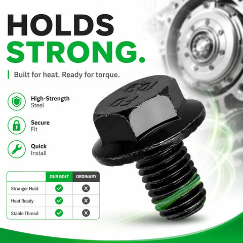 Torque Converter Bolts Six Pack for Chevy GM Transmissions 4L60E 4L65E 4L70E 4L80E 700R4 200-4R 3L80 4T60E 4T65E M10-1.5x16 Flange Bolts Replacement For Four Speed Overdrive black steel bolt
