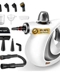 Powerful 1050w Handheld Steam Pro Cleaner For Home, 12 accessories and high-pressure nozzle for effective cleaning.