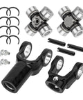 Front Prop Shaft Yoke And U Joint Set Two Sides For Polaris Ranger 400 500 570 700 800 900 1000 Diesel Hst Etx Replacement Upgrade For Atv And Utv Drivetrain image showing components