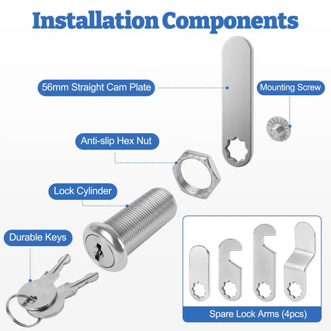 No Worries Cam Locks Keyed Alike Three Pack Rustproof Zinc Barrel Locks Include Backup Keys And Four Beefy Latches For Rv Compartments Mailboxes Drawers Toolboxes Solid Home Security Fast Install Pro Level Gear