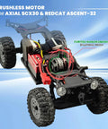 Nano Brushless Motor With 11T Steel Pinion for SCX30 and ASCENT-32 RC car, micro crawler motor installed