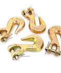 Heavy Duty 1/4 Inch Chain Hooks Set With 3600 Lbs Working Load G70 Clevis Grab Hooks For Trailer Tow Truck Marine Use