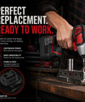 Hella Solid 500W AC To DC Converter Compatible With Milwaukee M18 Cordless Tools 120V To 18V Power Supply Adapter used for drilling.