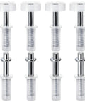 8 Pack Bifold Closet Door Hardware Kit With Top Roller Guide Wheels And Pivot Pins For Folding Doors Fits One To One And Three Eighths Inch Thick Panels Spring Loaded Replacement Parts For Accordion Doors