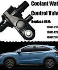 Straight Shooter Coolant Water Control Valve Assembly Compatible With Toyota Camry RAV4 Highlander Sienna And Lexus Engine Cooling System Heavy Duty Direct Fit,  side view showing black plastic construction.
