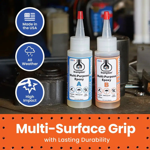 Multi Purpose Epoxy Kit With Quick 30 Minute Set Waterproof Two Part Epoxy Glue For Garage Ready Tile Metal Ceramic Glass Wood Stone Rock Solid Bonding Sandable And Paintable Resin Easy One To One Mix 16 Oz