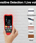 Top Tier Badass Wall Scanner And Metal Detector Stud Finder With Ac Voltage Live Cable Depth Detection Waterproof Probe Rock Solid Multi Functional Tool Built Like A Tank for detecting materials.