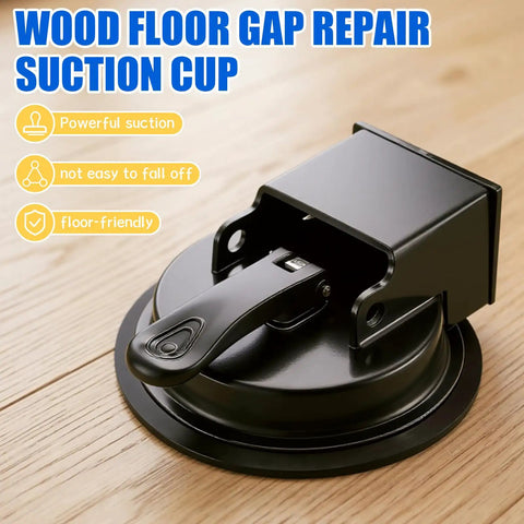 Floor Gap Fixer Tool For Laminate And Vinyl Flooring Plank Gap Repair Kit with heavy-duty suction cup on wood floor