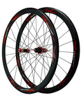 700C Road Bike Wheelset With Carbon Fiber Hubs 40mm Matte Aluminum Rim CV Brake Quick Release Front 100mm Rear 130mm 7 8 9 10 11 Speed Compatible