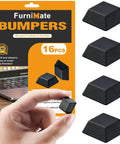 Top Tier Self Adhesive Rubber Feet For Electronics And Gear 16 Pack Black Anti Slip Pads With Heavy Duty Sticky Backing in use, showing size and shape.