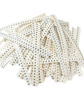 Assorted strips of resistors for 1500 Pcs 0805 Smd Resistor Kit With 60 Values From 0R To 10M Ohms, 1% Tolerance Thick Film Chip Resistors